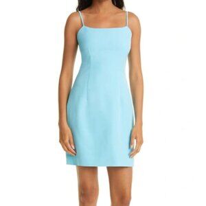 MILLY Mini Cady Slip Dress In Turquoise NWT